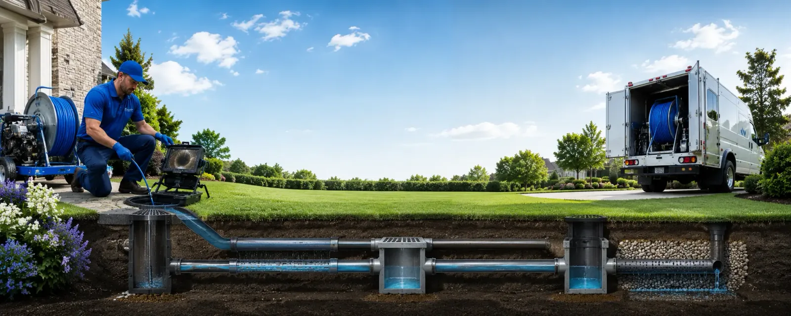Outdoor drain cleaning information for Round Mountain, CA